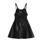 Free Shipping For 'Lash Up' PU Leather Hollow Out Backless Dress