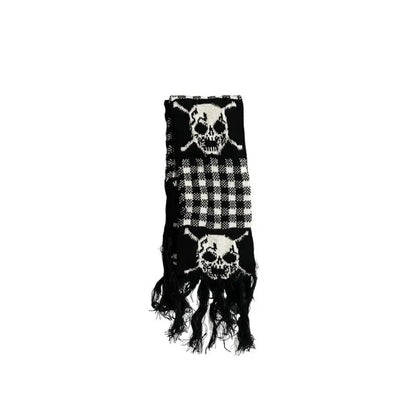 Free Shipping For 'Lich' Punk y2k Harajuku knitted skull scarf