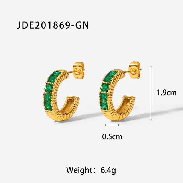 Free Shipping For18K Gold Plated Hoop Earrings