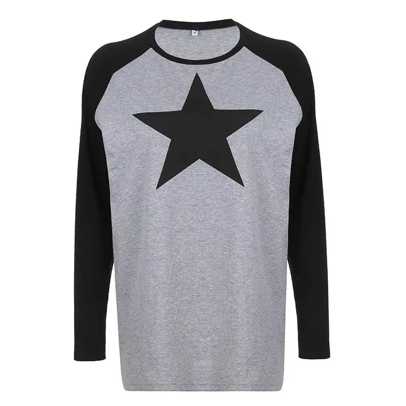 Free Shipping For 'Lost Star' Star Prints Oversized Top