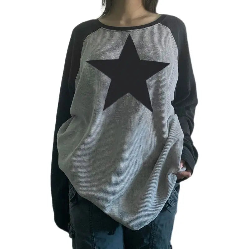 Free Shipping For 'Lost Star' Star Prints Oversized Top