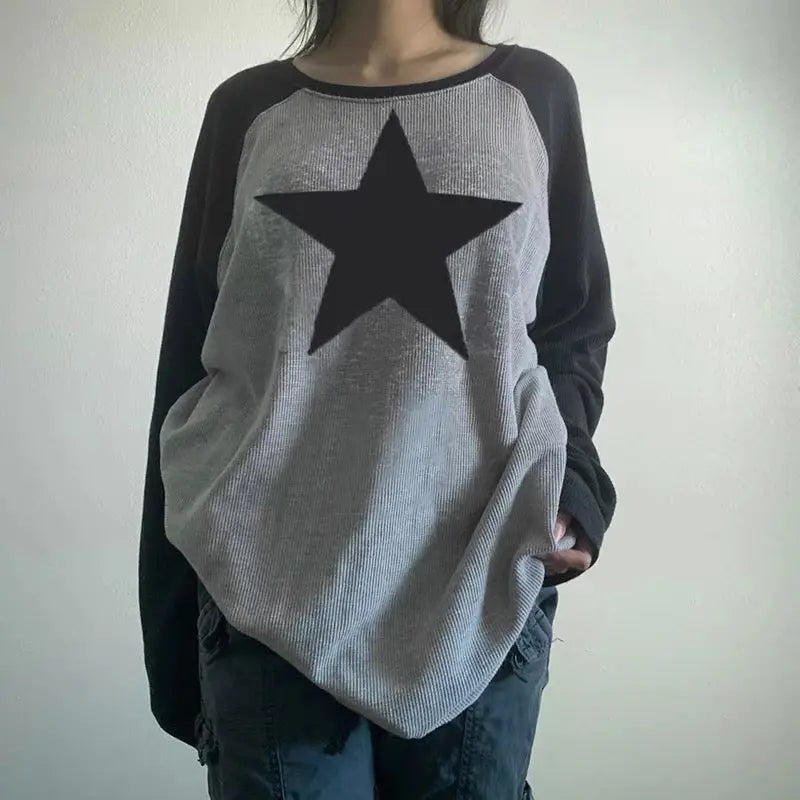 Free Shipping For 'Lost Star' Star Prints Oversized Top