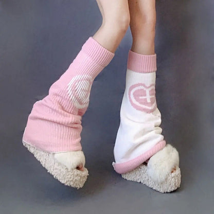 Free Shipping For 'Love Potion' Heart Shape Cross Leg Warmer