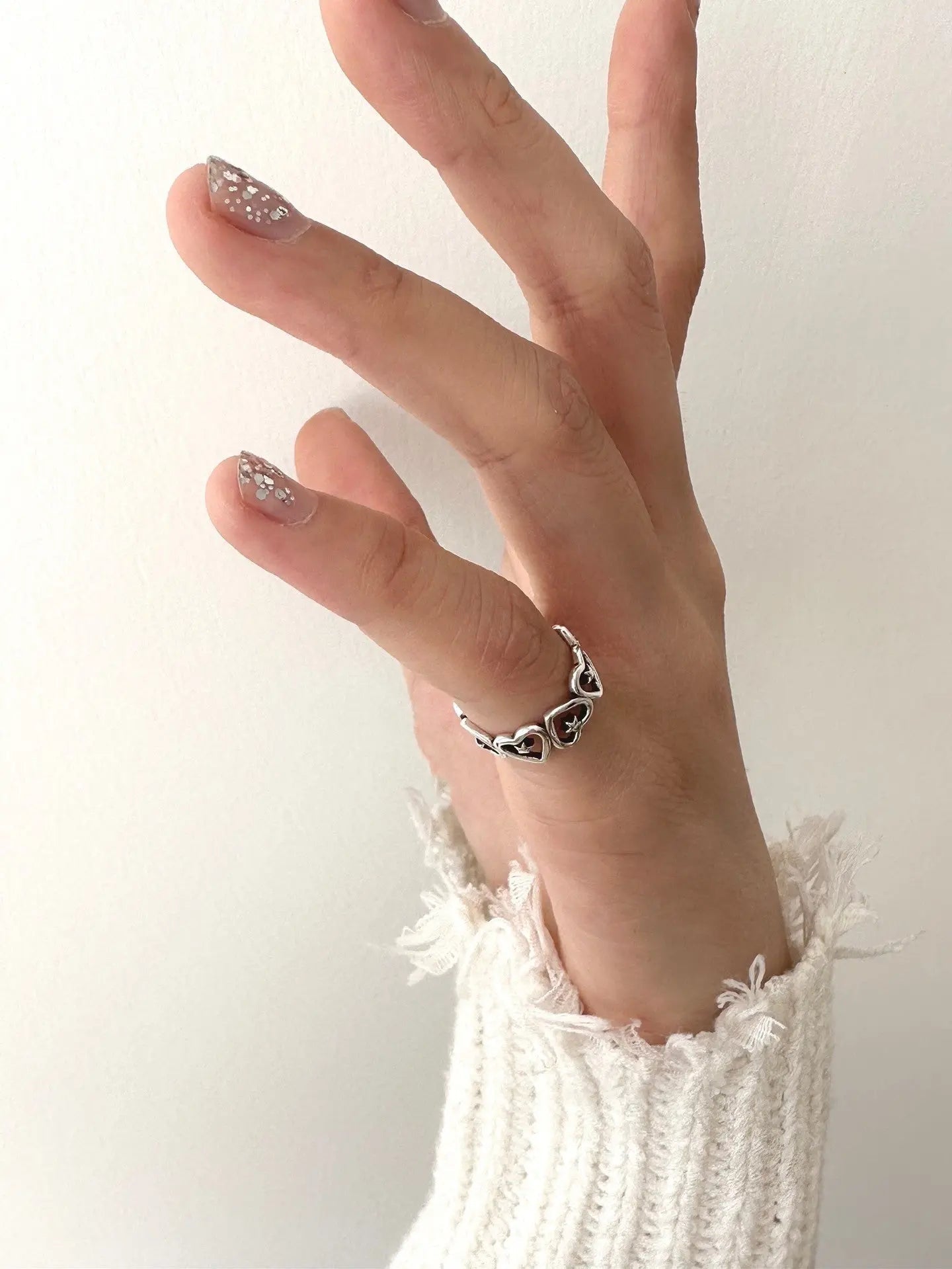 Free Shipping For 'Love wins' Chic Heart Shape Star Rings