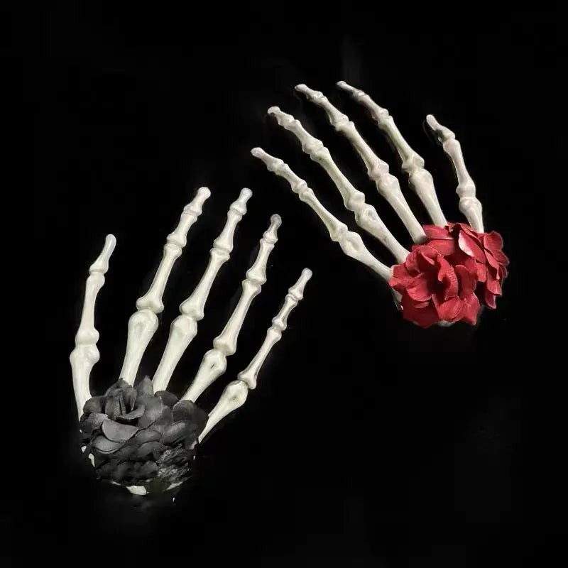 Free Shipping For 'Lycoris' Flower Skull Hand Hair Pins