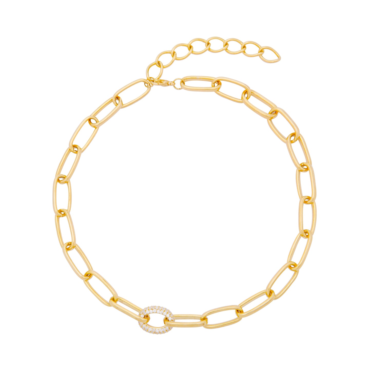 Free Shipping For  Golden Plated Chain Choker Necklace