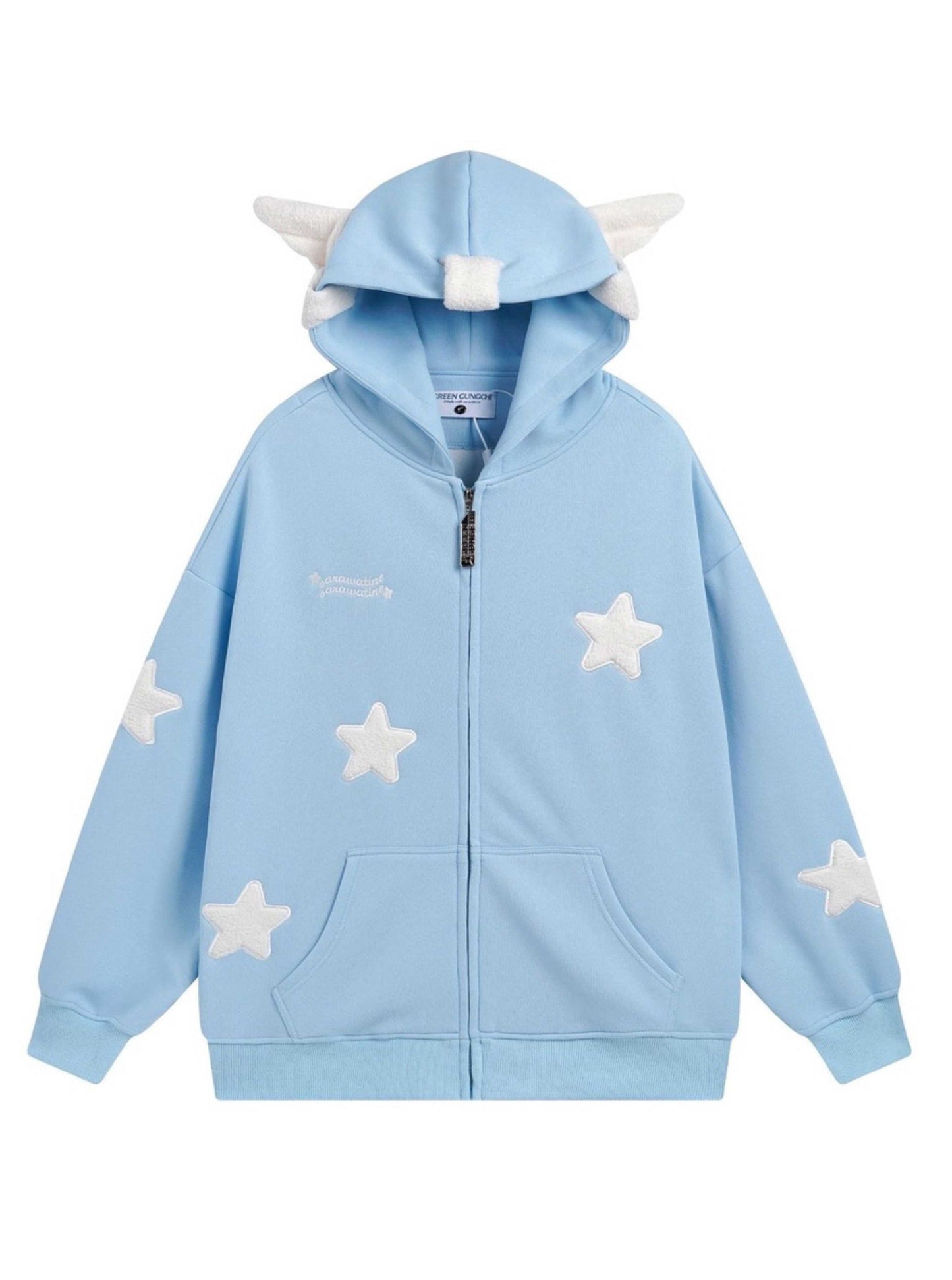 Free Shipping For 'Magic Fairies' Fairies Ears Zipped Oversized  Hoodie