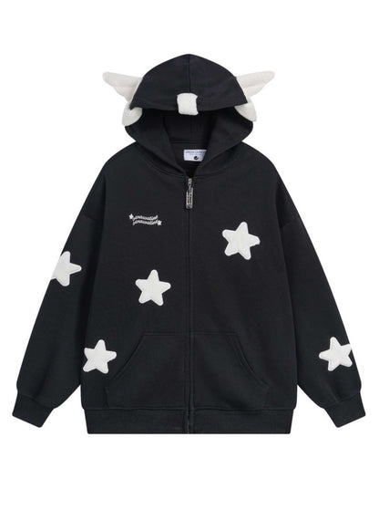 Free Shipping For 'Magic Fairies' Fairies Ears Zipped Oversized  Hoodie