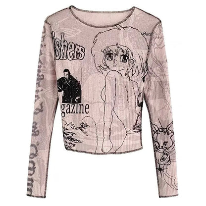 Free Shipping For 'Major Character' Anime Girls Print Top