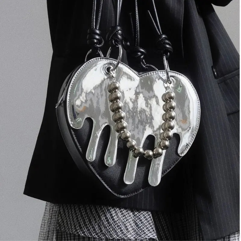 Free Shipping For 'Melting Heart' Dark Y2k Chain Bag