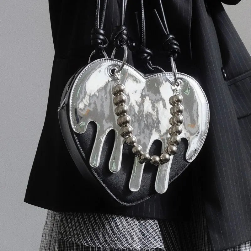 Free Shipping For 'Melting Heart' Dark Y2k Chain Bag