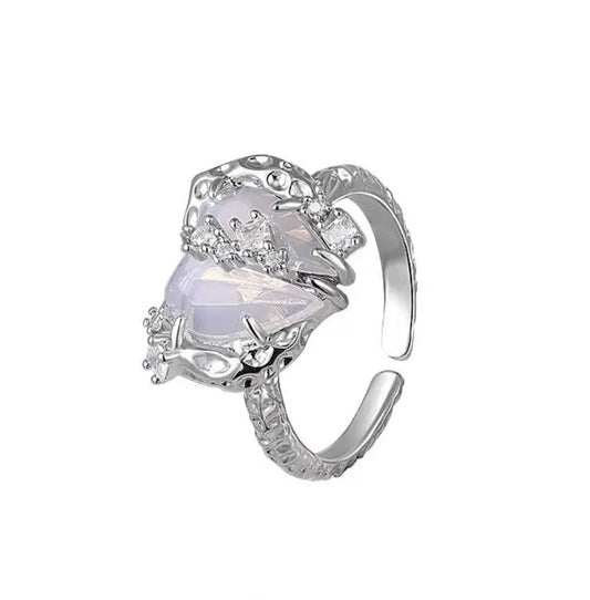 Free Shipping For 'Mermaid' Clear Heart Shape Rings