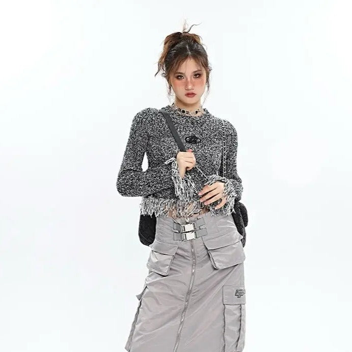 Free Shipping For 'Meteorite' Grunge Knitted Tassel Sweater Top