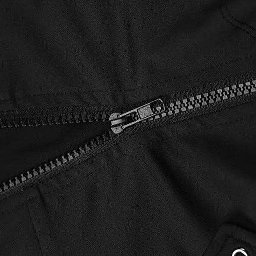 Free Shipping For 'Mission X' Tech Wear Buckle Zip Up Top