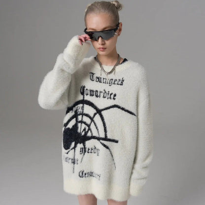 Free Shipping For 'Misumena' Dark Spider Web Sweater