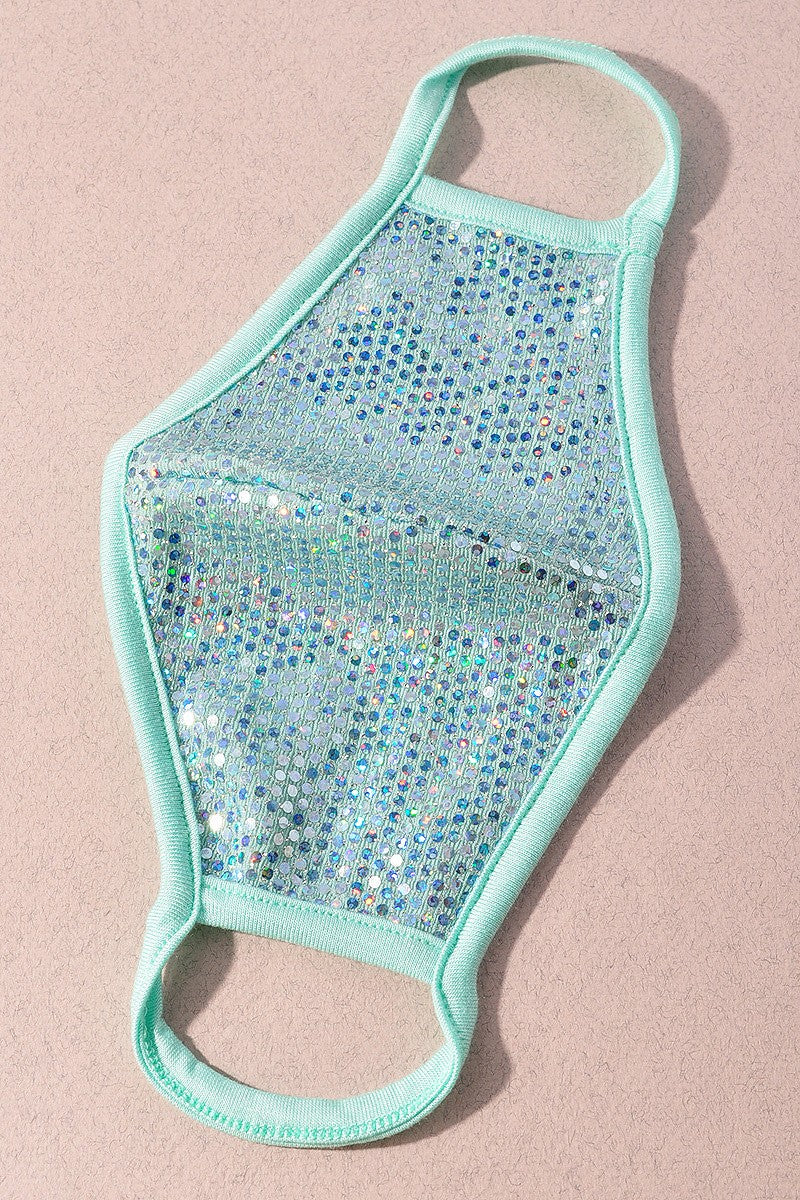 Free Shipping For Sequin Face Mask - Teal