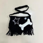 Free Shipping For 'Naughty Dog' Tassel Grunge Star & Bone Crossbody Bag