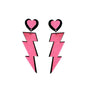 Free Shipping For 'Neon' Hot Pink Thunder Egirl Earrings