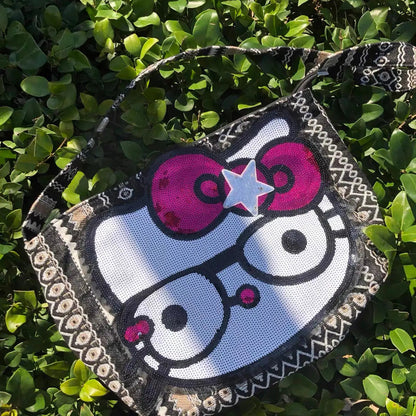 Free Shipping For 'Nerdy' Kawaii Sequins Crossbody Tote Bag