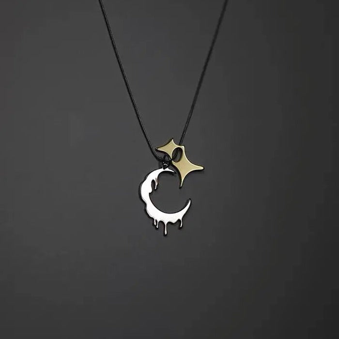 Free Shipping For 'New Moon' Melting Moon Star Necklace