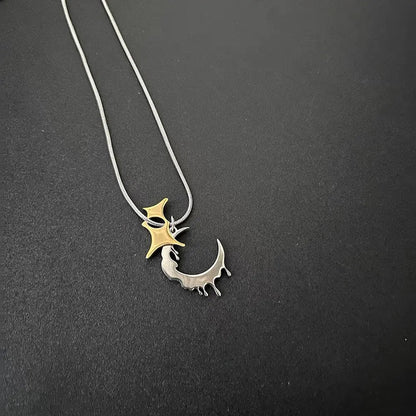 Free Shipping For 'New Moon' Melting Moon Star Necklace