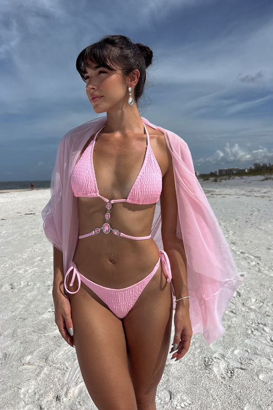 Free Shipping For Emily Crystal Bikini Top