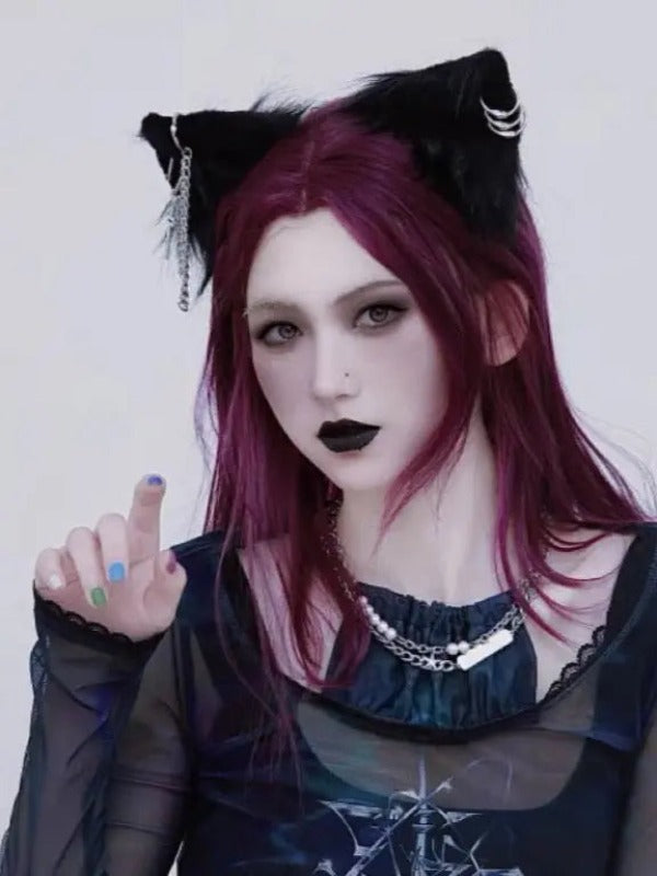 Free Shipping For Anime Wolf Ears Gothic Hair Pins