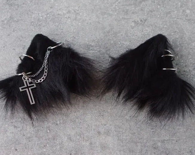 Free Shipping For Anime Wolf Ears Gothic Hair Pins