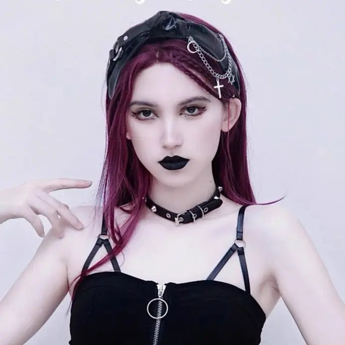 Free Shipping For Goth Punk Cross Pendants Hair Band