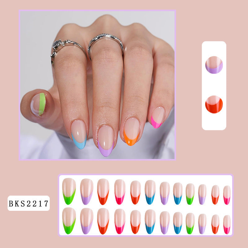 New FashionLong INS Style French Tip Nail Tips