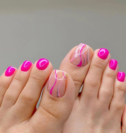 Removable Toe Nail Art, Wear-On Foot Nails