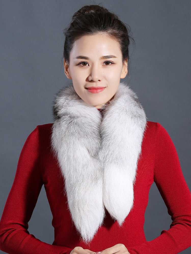 Winter Fox Fur Scarf - Stylish & Warm Neck Wrap