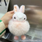 Real Otter Fur Rabbit Keychain Cute Fluffy Charm