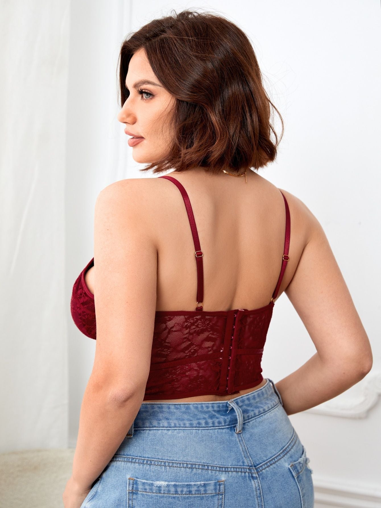 Plus Size Lace Breasted Wearable Bra