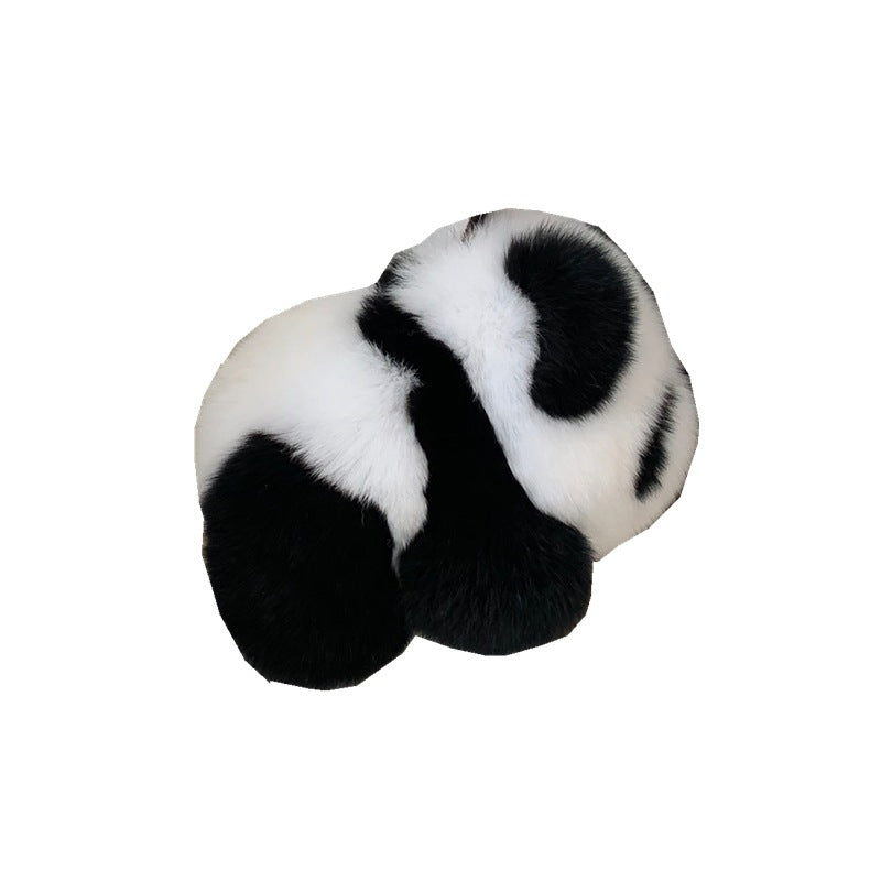 Cute Fuzzy Panda Keychain - 12cm Plush Toy