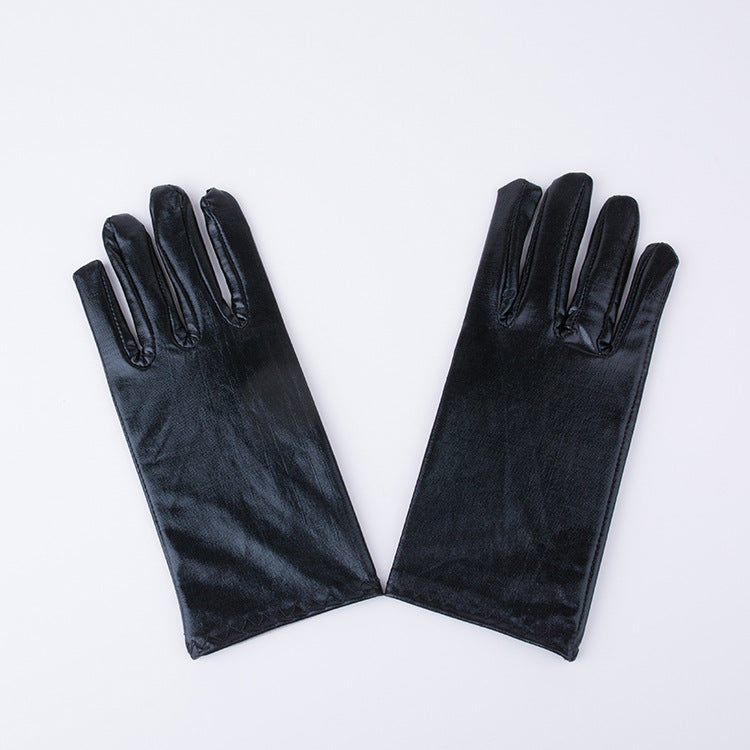 Metallic Black Clothing Gloves