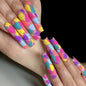 New Fashion  Long 7-Color Heart-Filled Sweet Acrylic Nails EB-30-Homeunderwear