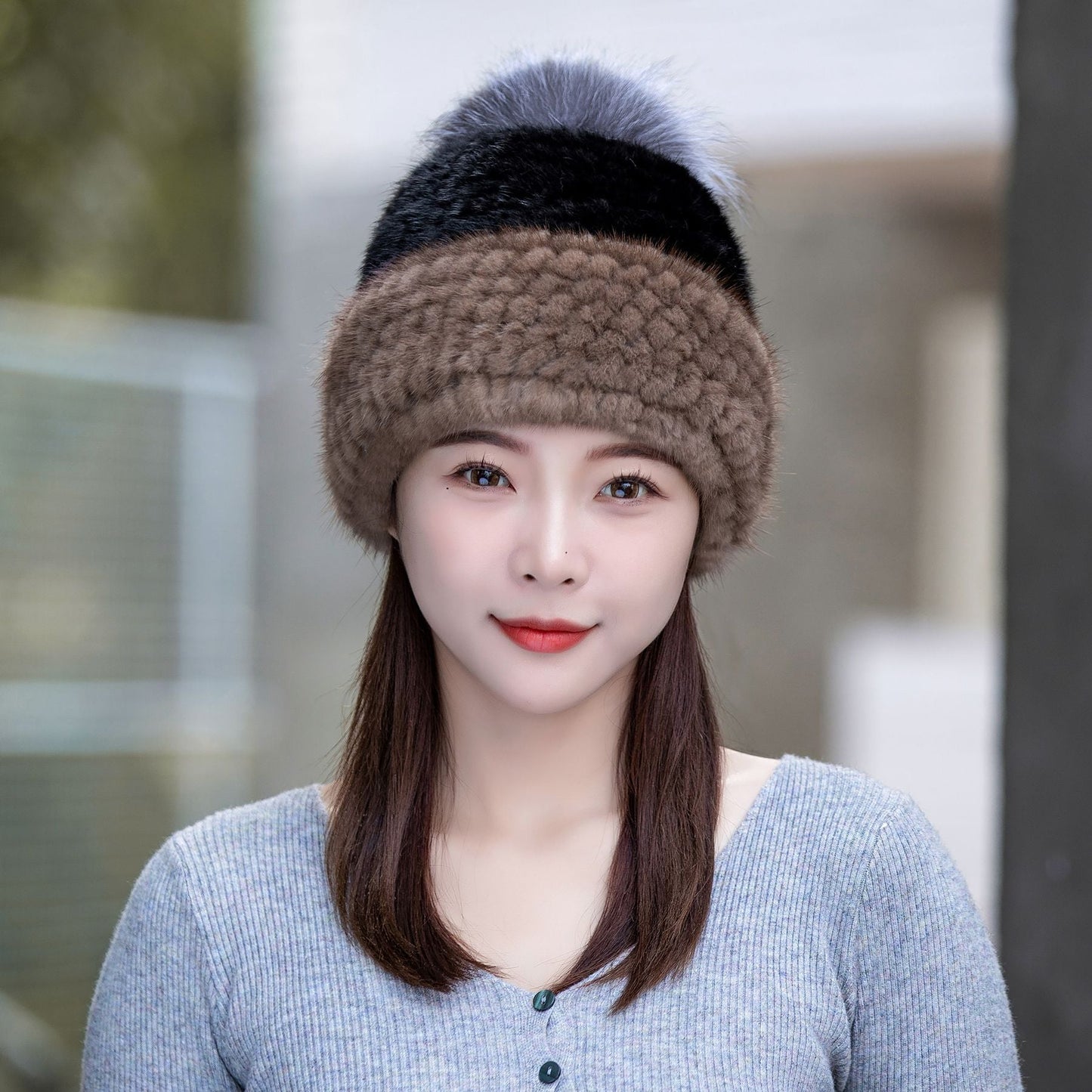 Winter Mink Fur Ear Flap Hat - Warm & Stylish