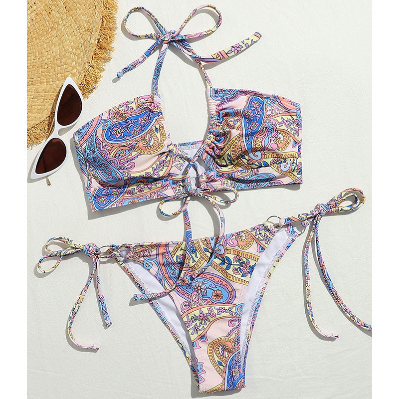 2025 New Bikini European and American Style Adjustable Strap Swimsuit