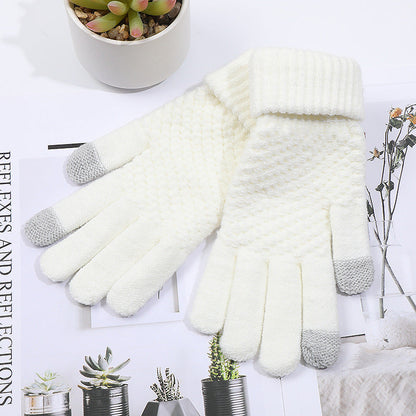 Full Finger Touch Screen Knit Gloves