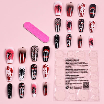 New FashionHalloween Spider Web and Ghost Face Nail Tips