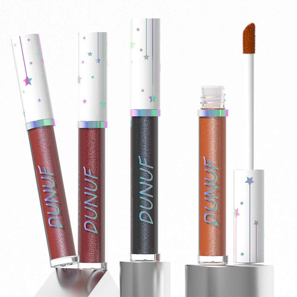 12-Color Shimmer Long-Lasting Waterproof Lip Gloss-Homeunderwear