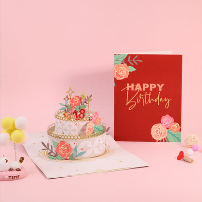 Ins - style 3D Birthday Greeting Card