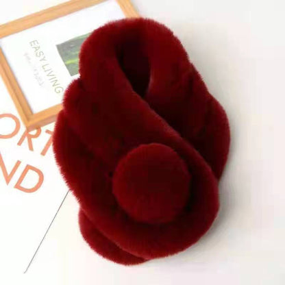 Warm Faux Fur Winter Scarf - Triple-Layer Cozy Wrap