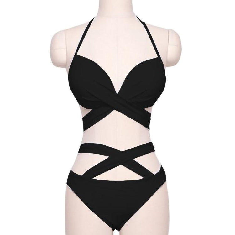 Monochrome Bandage Women's Bikini Swimwear