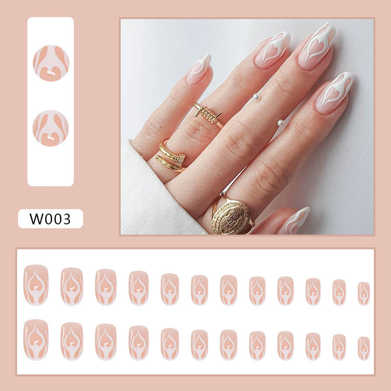 24-Piece Detachable Flame Design Nail Tips