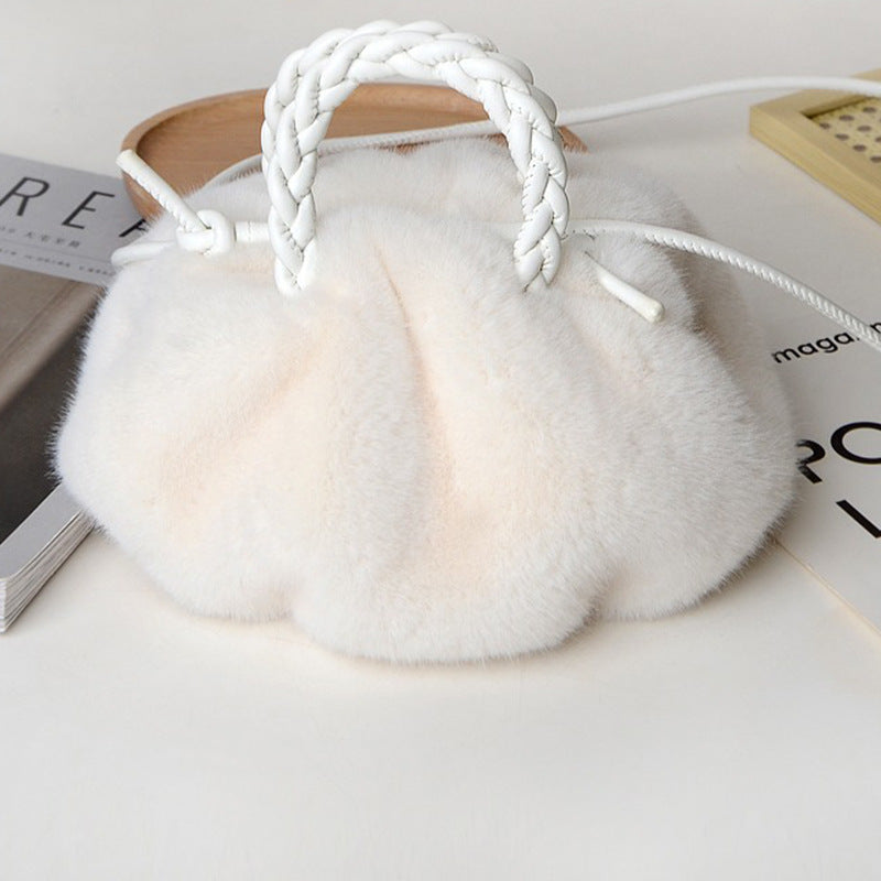 Fuzzy Winter Cloud Bag Tote Shoulder Satchel