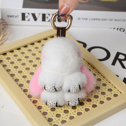 Mini Fuzzy Bunny Charm - Wholesale Keychain & Bag Accessory