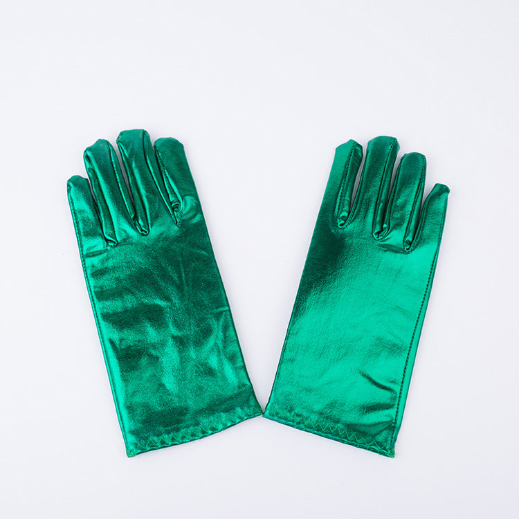 Metallic Black Clothing Gloves