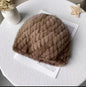 Warm Mink Fur Ear Flap Hat - Winter Accessory for Seniors